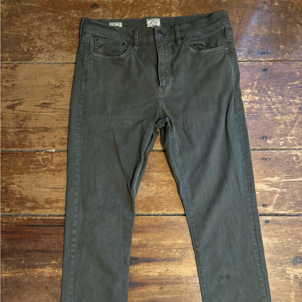 J Crew 770 32x34 olive green denim
